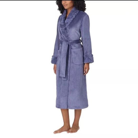 🛍️ BLACK FRIDAY 🛍 NWT 🛍️ CAROLE HOCHMAN WOMEN'S PLUSH SHAWL COLLAR ROBE XS - Picture 4 of 7